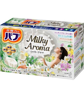 Kao BUB Milky Aroma — A Luxurious Japanese Bath Experience. (12 tablets)